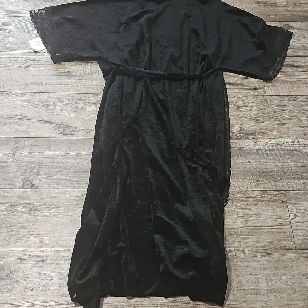 Christian Dior Vintage 80s 90s Lace Trim Robe - Picture 11 of 13